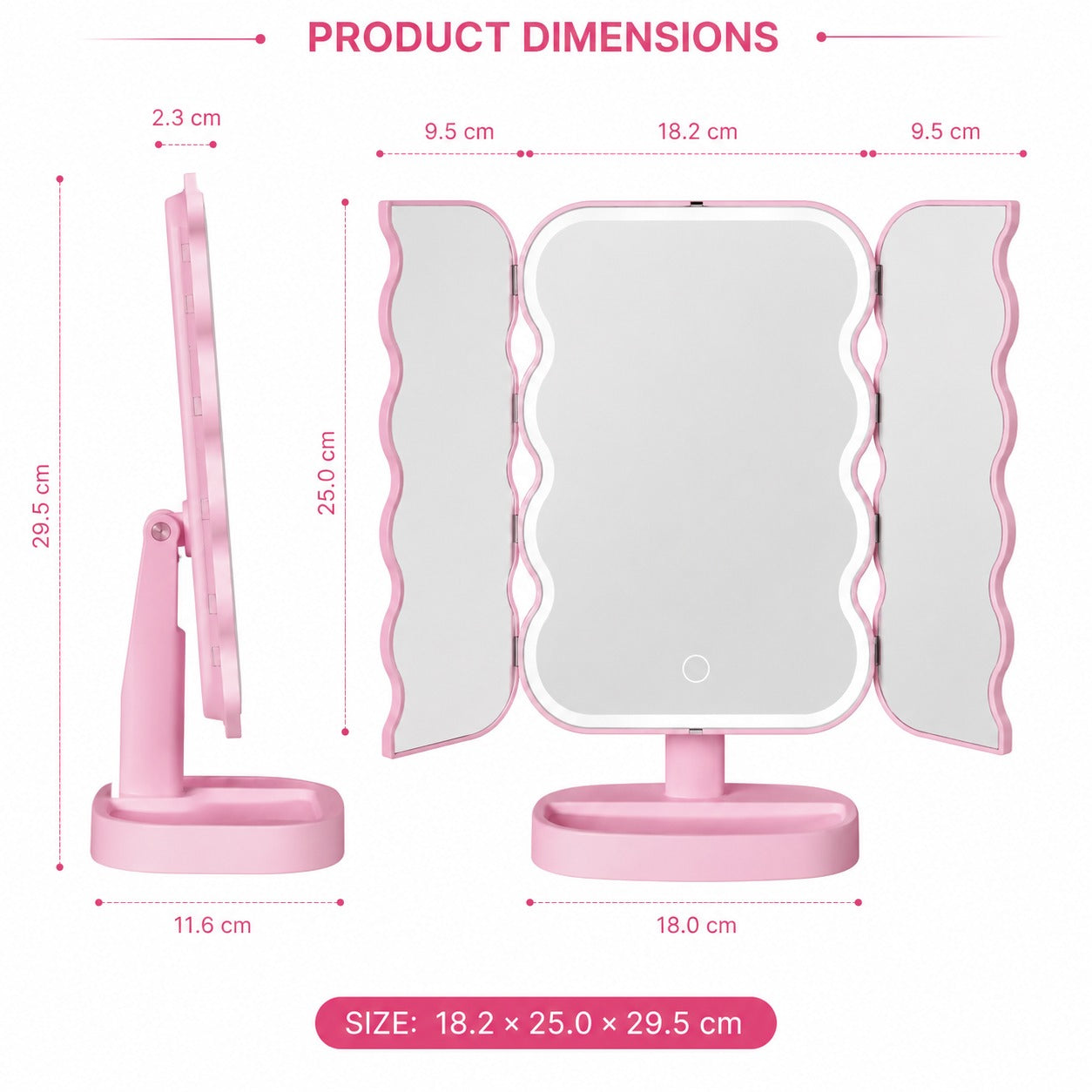 Double Wave Cosmetic Mirro Light