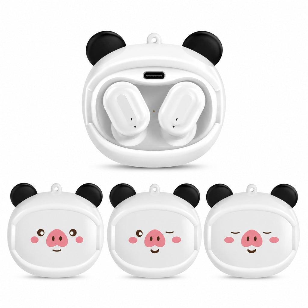 FLIPBUDS Maialino - Auricolari Wireless con Espressioni Rotanti